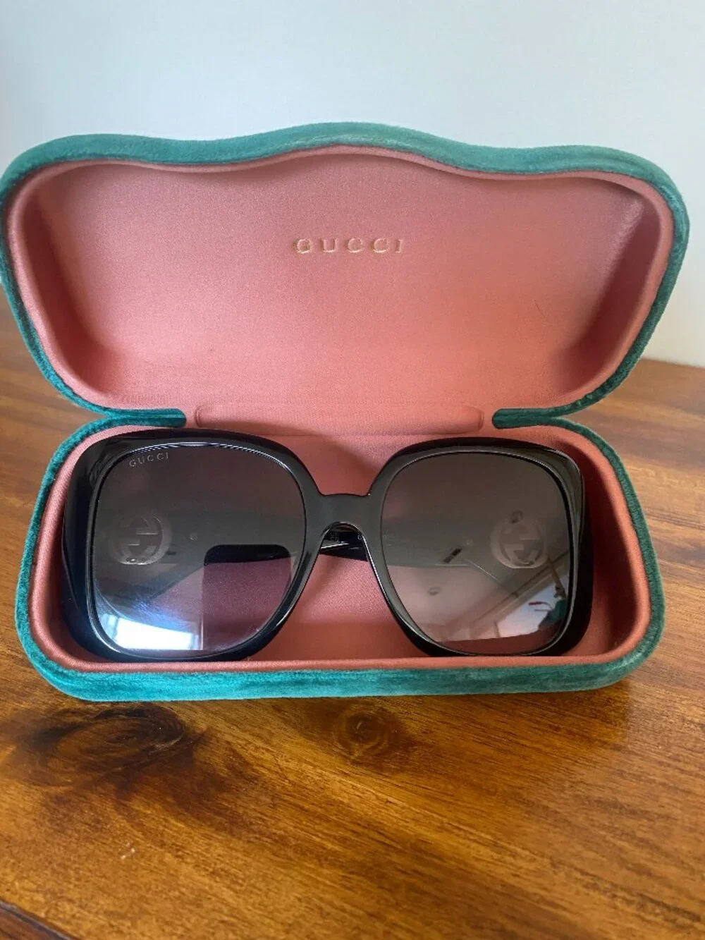 Gucci Black Large Square Frame Sunglasses